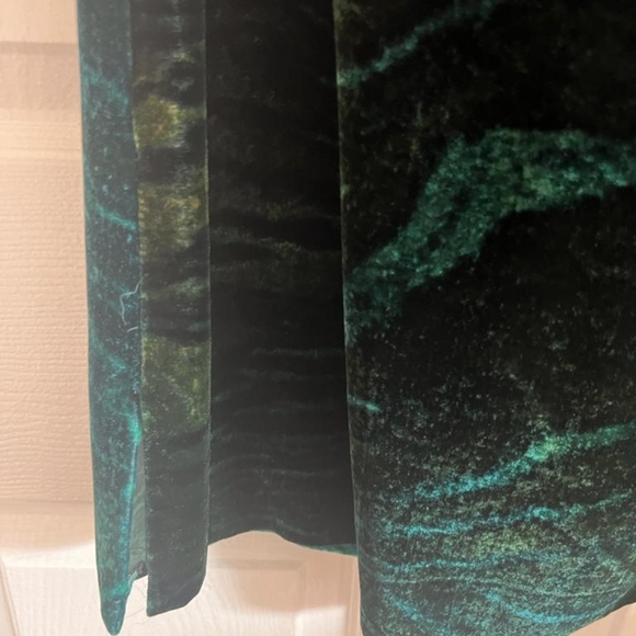 Roberto Cavalii Skirt multi colored green tie die velvet  12 - Picture 3 of 3